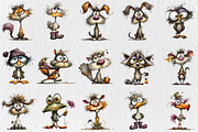 Whimsical Quirky Animal Clipart, an Illustration by Rose Art (Thumbnail 4 of 7)