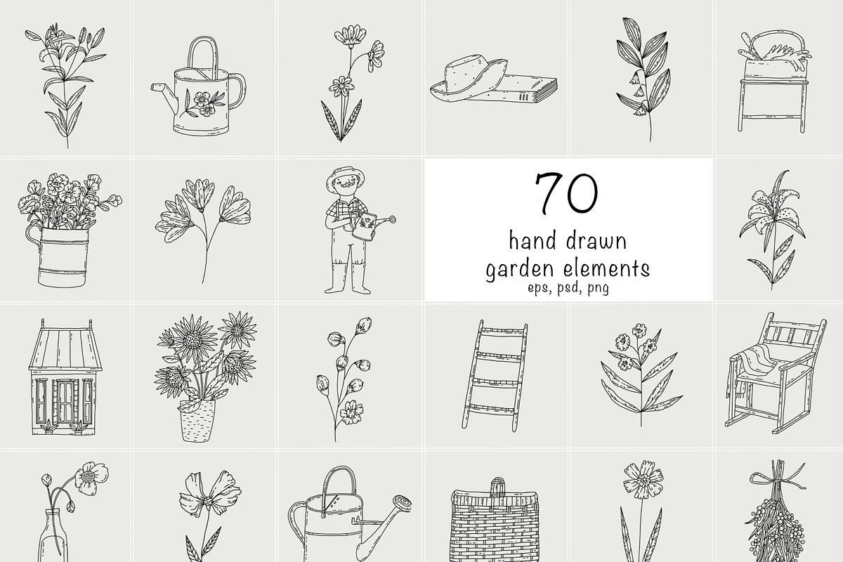 Hand Drawn Botanical vector icons, an Outline Icon by Sasha Mitkalova (Photo 1 of 3)