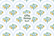 Lemon Scalloped Seamless Pattern, a Food Illustration by TitaLivingArt (Thumbnail 2 of 10)