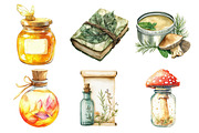 Fairy Apothecary Watercolor Clipart, an Illustration by Daily.Designs (Thumbnail 2 of 5)