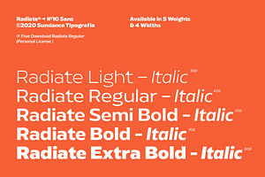 Radiate-Sans Font Family