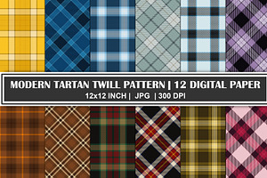 Modern Tartan Twill Pattern Bundle