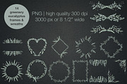 Greenery eucalyptus frames & wreaths, an Object Graphic by MariiaVD (Thumbnail 4 of 9)