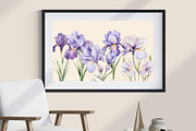 Iris Flowers, a Decorative Illustration by Vasmila (Thumbnail 2 of 9)