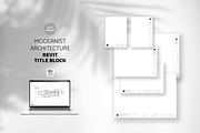 Modernist Architect Title Block, a Presentation Template by yesitisprintable (Thumbnail 1 of 6)