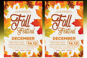 Fall Festival Flyer - PSD Template