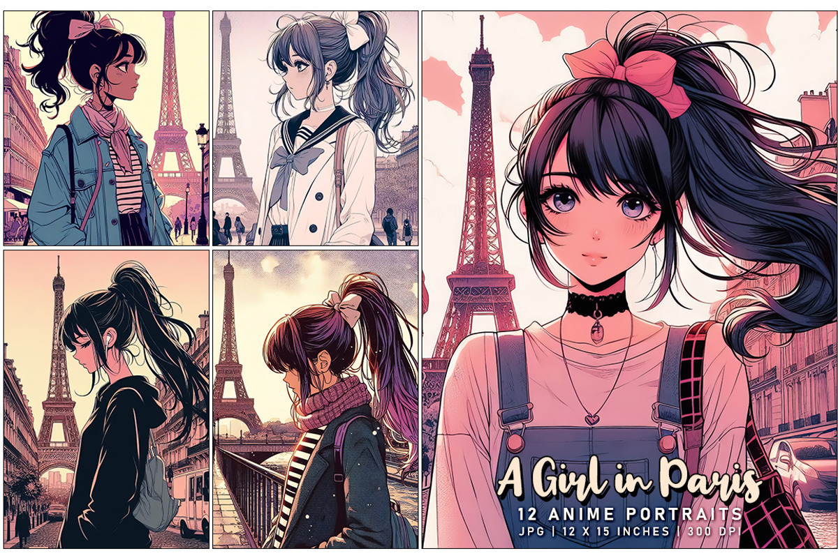A Girl in Paris, a Person Illustration by Digital Art Creations (Photo 3 of 8)