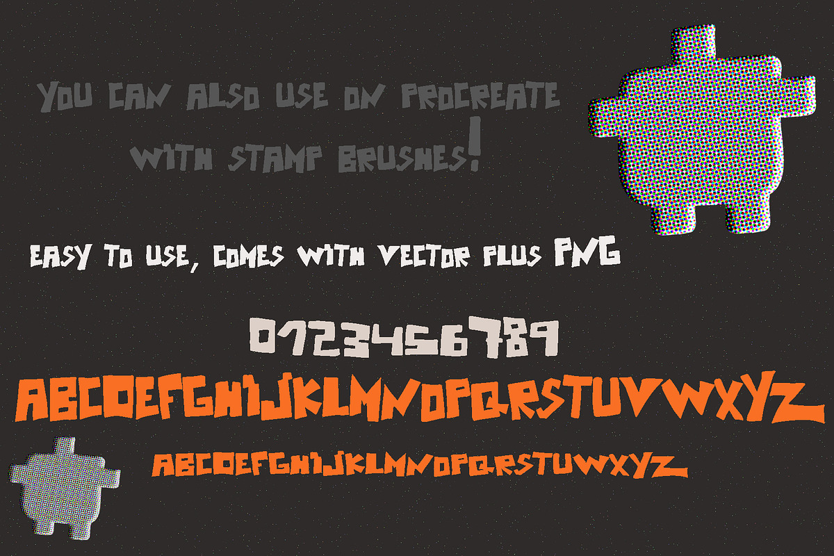 Square robot font, a Font by Sofs designs (Photo 4 of 4)