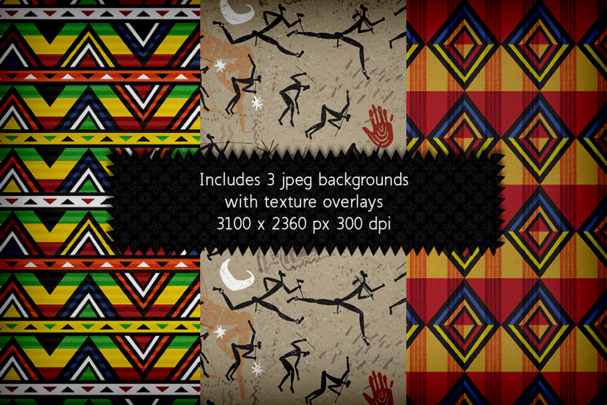 Ethnic Africa Textile Patterns, a Pattern Graphic by JoZOO