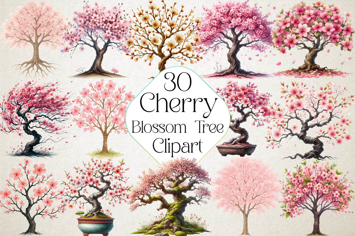 Japanese Cherry Blossom Tree, an Illustration by DreamPrint404 (Photo 1 of 6)