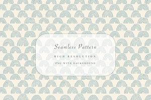 Dusty Blue Half Arch Seamless Patter, a Pattern Graphic by Pati Charm Studio