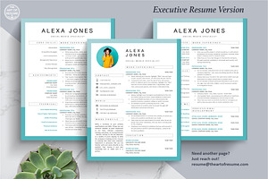 Teal Resume CV Design Photo Insert