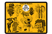 Bundle 3 Classic Character-Stamp Set, a Brush Add-On by LA Studio Sthlm (Thumbnail 2 of 17)