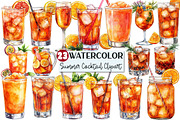 Summer Spritz Cocktail Clipart, an Illustration by Rose Art (Thumbnail 1 of 8)