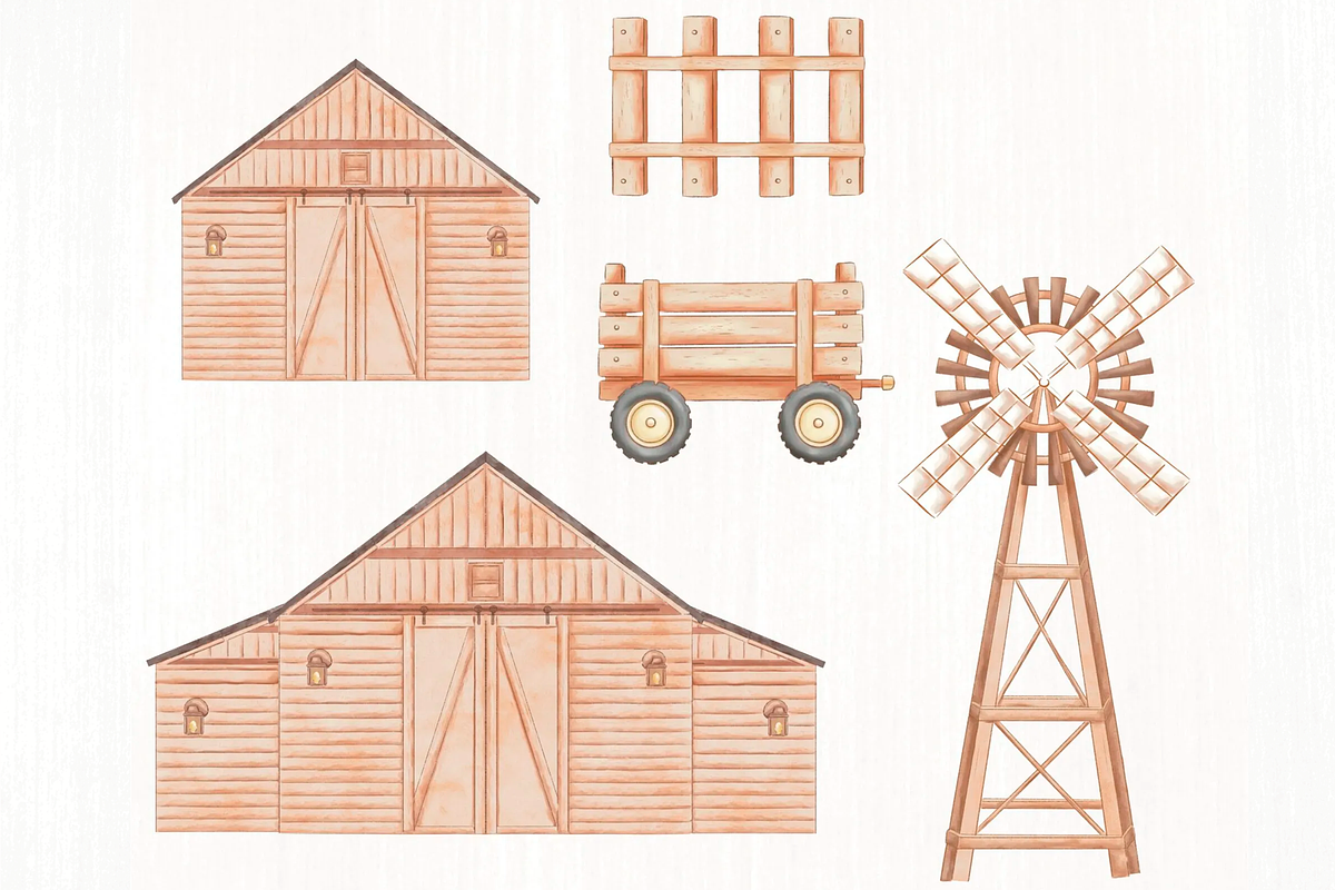 Farm Collection – Vintage Children's, an Illustration by Lolytop Studio (Photo 6 of 9)
