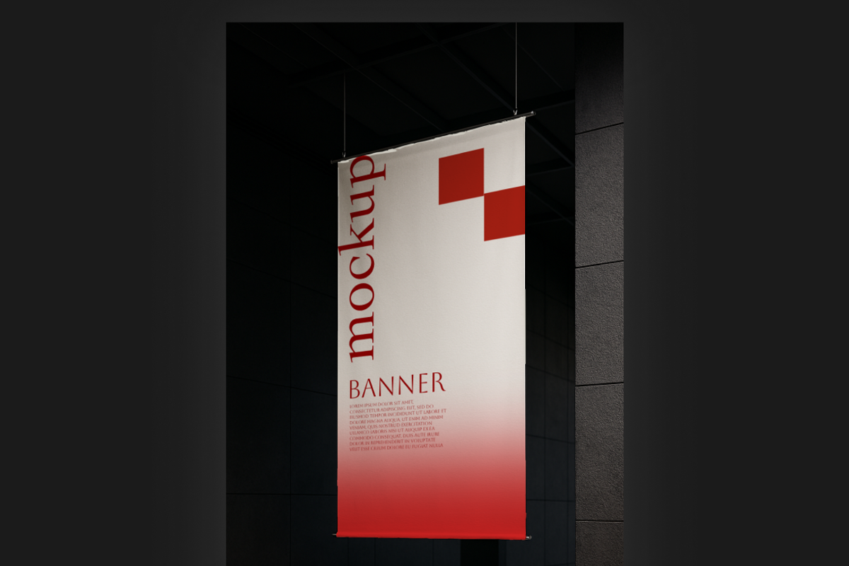 Hanging Banner Mockup – Realistic, an Advertising Mockup by MD.HAMZA.DESIGNS (Photo 3 of 3)