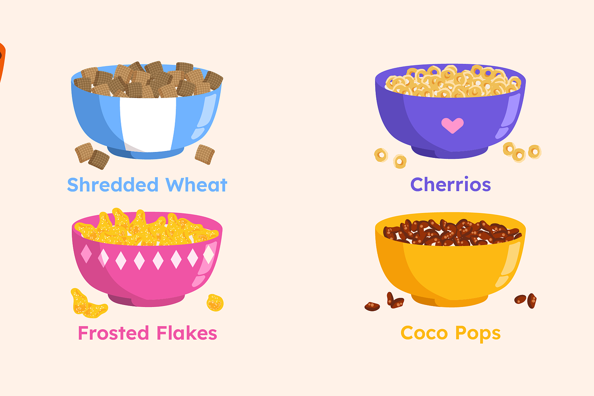 Breakfast Cereal Food Illustrations, a Food Illustration by ThePixelLibrary (Photo 2 of 12)