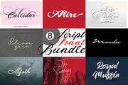 8 SCRIPT FONT BUNDLE, a Script Font by Gittype (Thumbnail 2 of 2)