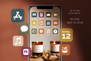 90 iOS Autumn Aesthetic App Icons