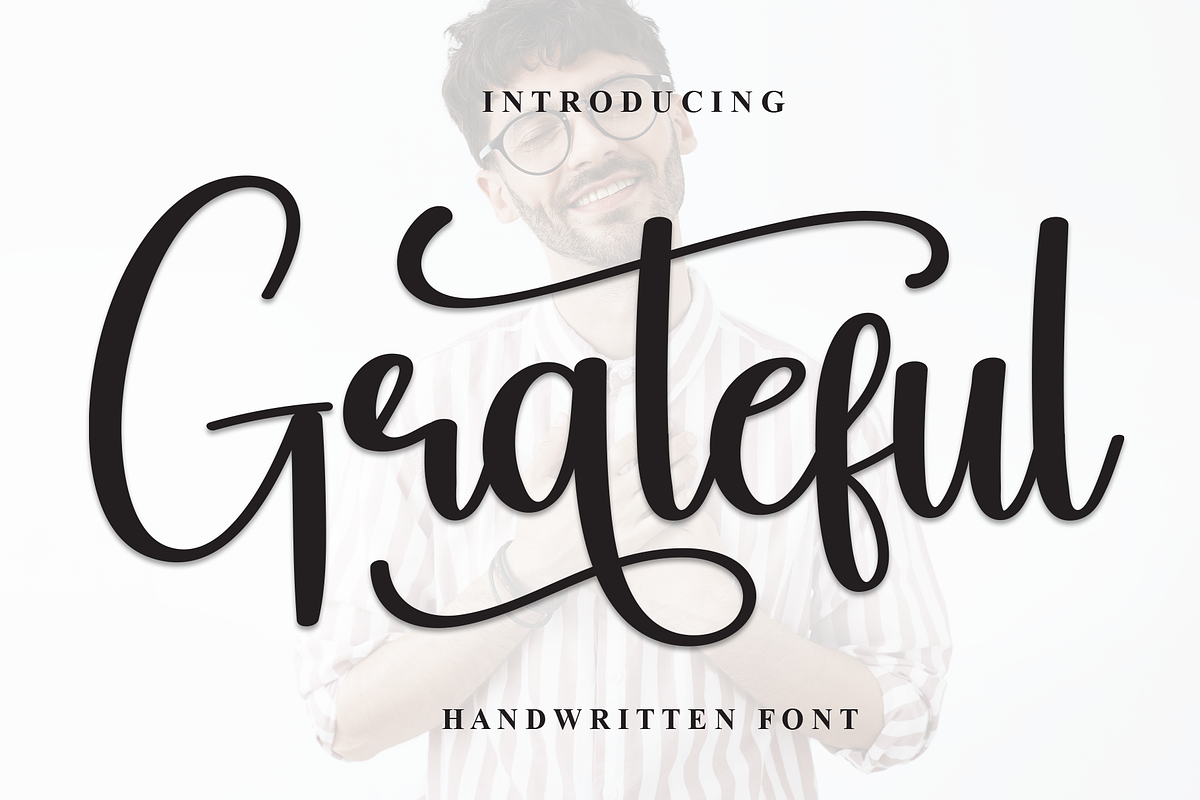 Grateful | Script Font, a Handwritten Font by Scratchones (Photo 1 of 9)