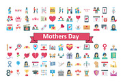 Mother’s Day Icons Pack, a Solid Icon by Vector Portal (Thumbnail 1 of 6)