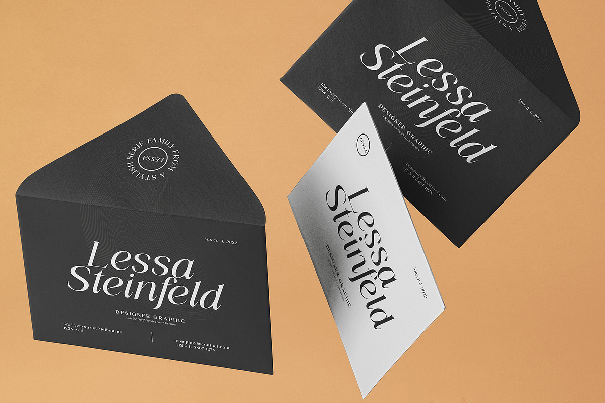 Lessa - Serif Font (10 Fonts), a Serif Font by Maculinc Type (Photo 9 of 18)