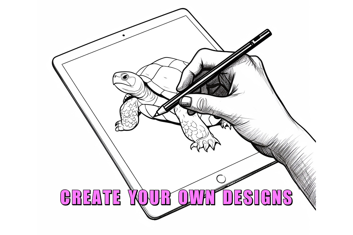 50 Turtles Procreate Stamps Brushes, a Brush Add-On by Procreate Sale (Photo 3 of 6)