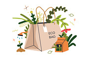 Eco package. Paper bags, kraft boxes, an Object Illustration by Good Studio (Thumbnail 4 of 7)