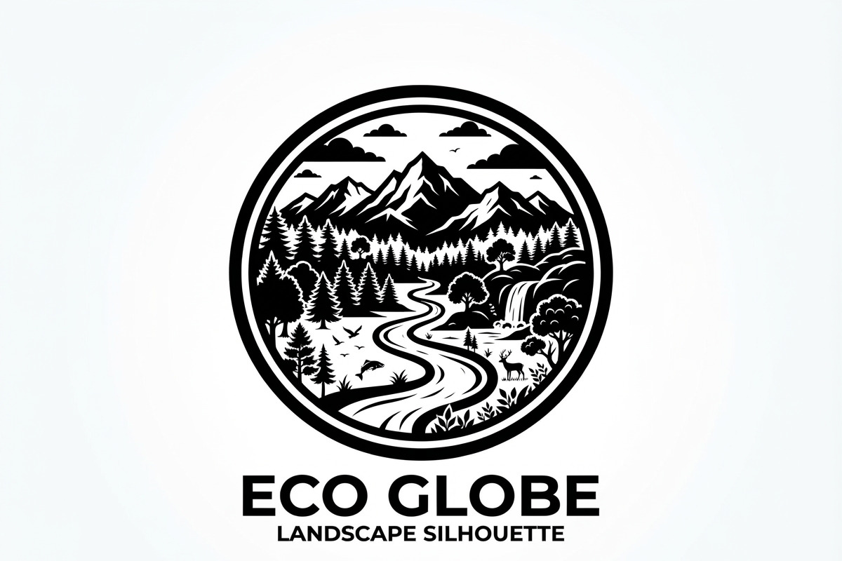 60 Eco Globe Landscape Silhouette, a Technology Illustration by Amazin_art (Photo 35 of 49)