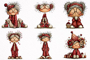 Whimsical Old Lady Birthday Clipart, an Illustration by DreamArtGraphic (Thumbnail 8 of 8)