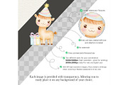 Safari Birthday Watercolor Clipart, an Illustration by CharmClipart (Thumbnail 7 of 8)