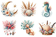 Sea Ocean Boho Clipart, an Illustration by DreamArtGraphic (Thumbnail 4 of 5)