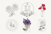 6 floral illustrations, wild flowers, an Illustration by Bloom21Art (Thumbnail 2 of 5)
