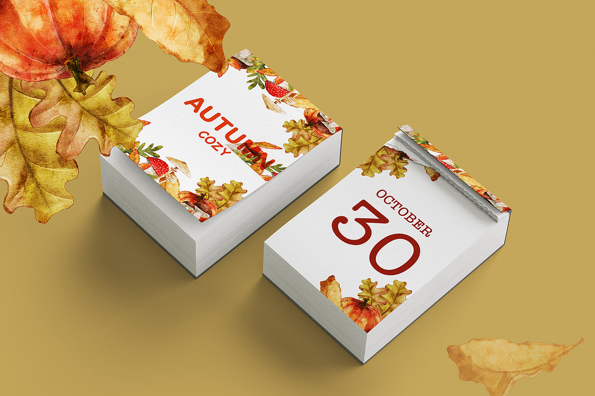 Autumn watercolor clipart set, a Seasonal Illustration by KlymchukArtworks (Photo 9 of 13)