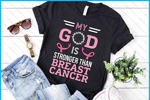 Awareness God Stronger Cancer SVG, an Object Graphic by Creativeusart
