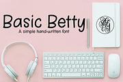 Basic Betty handwriting font, a Handwritten Font by Alexis Gentry (Thumbnail 1 of 3)