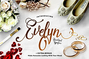 Evelyn + Extra, a Script Font by Dirtyline Studio (Thumbnail 1 of 4)