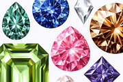 Gemstone Graphics Set, an Object Graphic by Polli Deeva (Thumbnail 8 of 11)