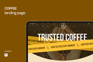 Minimalist Coffee Figma Template, a Landing Page Template by zroch design