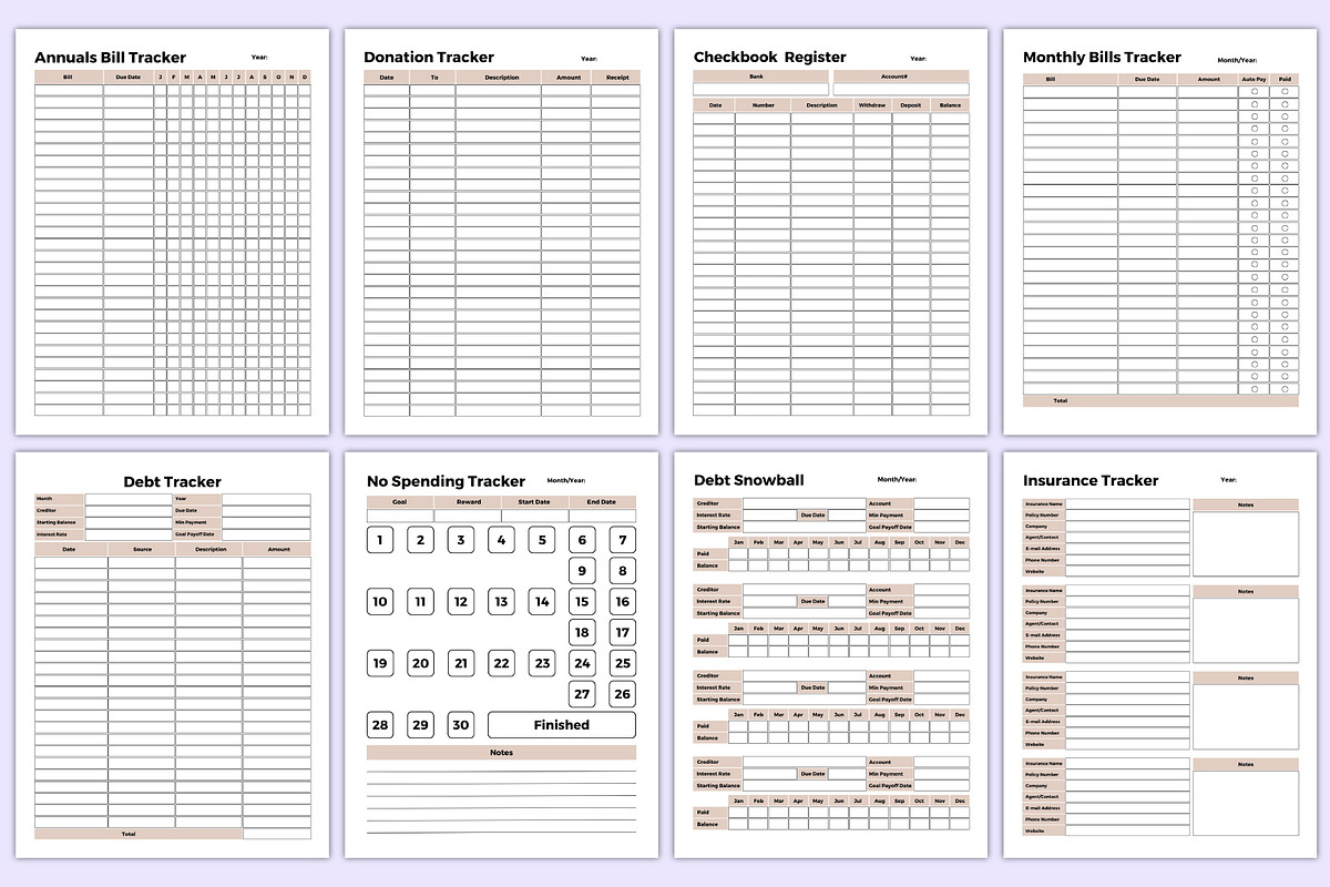 Ultimate Budget Planner Bundle, a Stationery Template by Mustafiz (Photo 5 of 9)