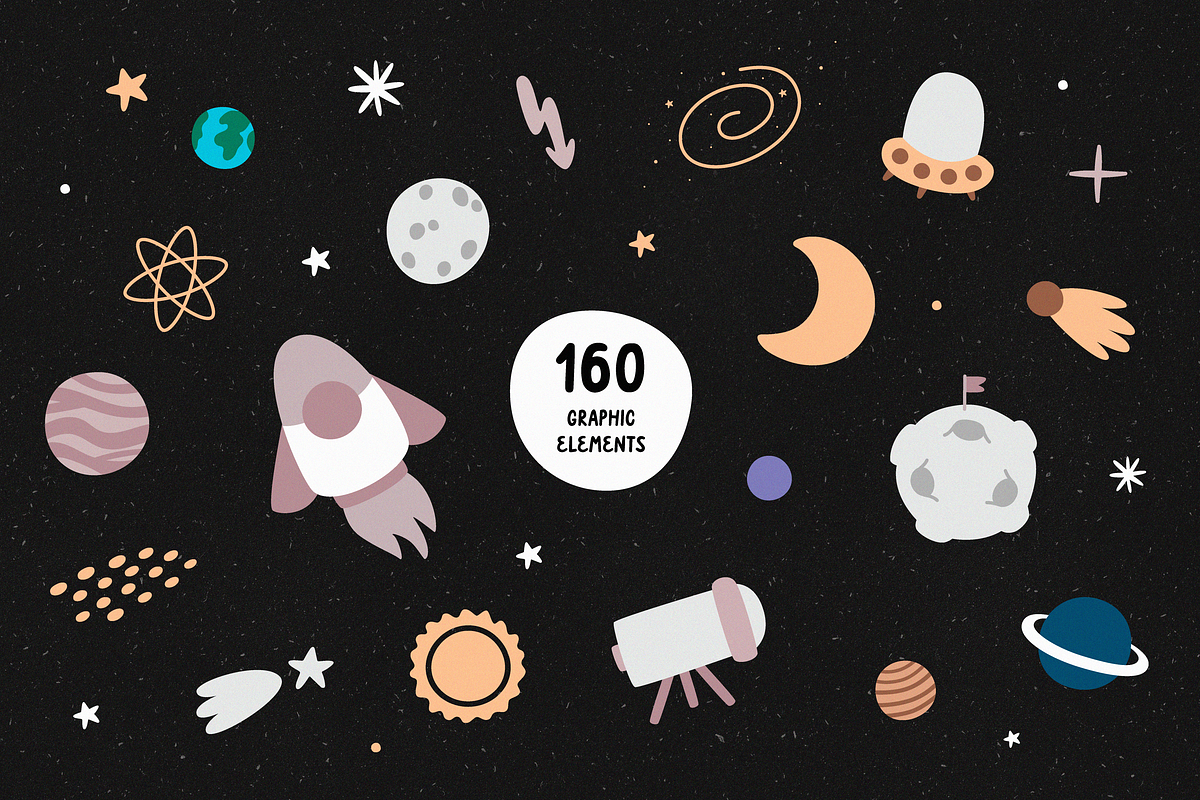 Space walk | Playful font, a Font by JuliaVolkova (Photo 6 of 9)