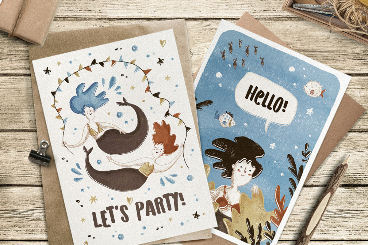 Under The Sea Collection • Mermaids, a Decorative Illustration by Yeticrab (Photo 4 of 11)