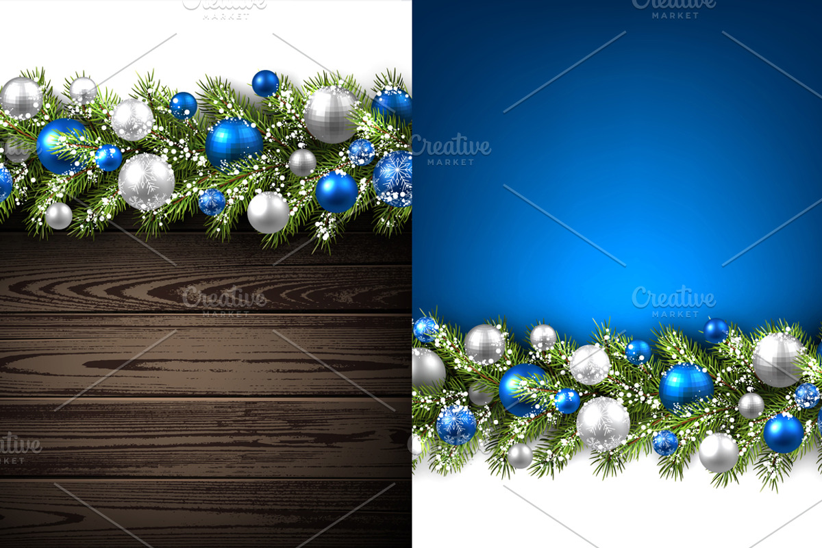 Big blue Christmas and New Year set, a Decorative Illustration by Vjom (Photo 4 of 21)