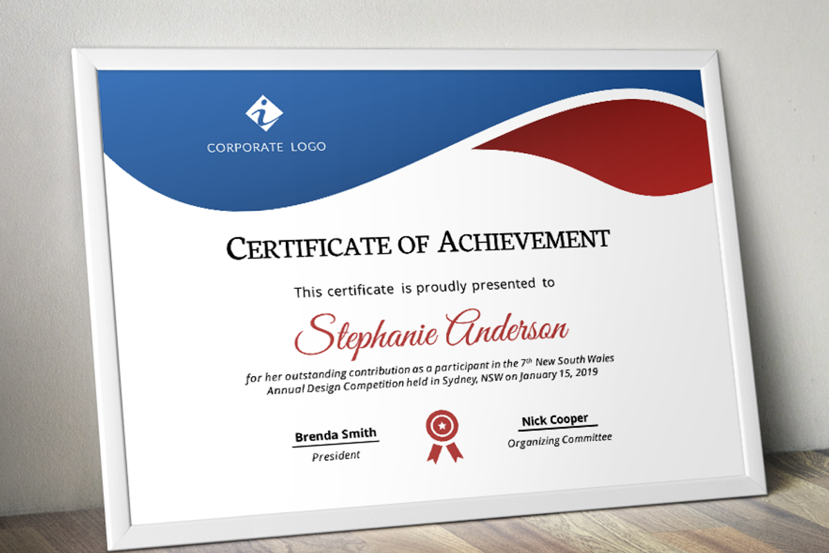 Beautiful simple certificate (pptx), a Stationery Template by Inkpower (Photo 5 of 6)