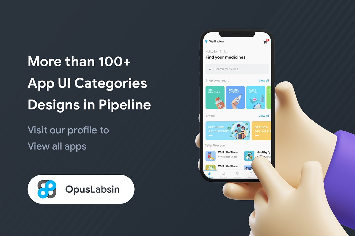 Appointments & Medicine | DoctoSpace, an UI Kit Template by Opus LabWorks (Photo 7 of 7)