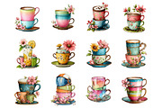 Whimsical Cups Clipart, an Illustration by Design Market (Thumbnail 2 of 5)