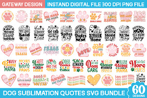 Dog Sublimation Quotes Svg Bundle, an Object Graphic by GatewayDesign