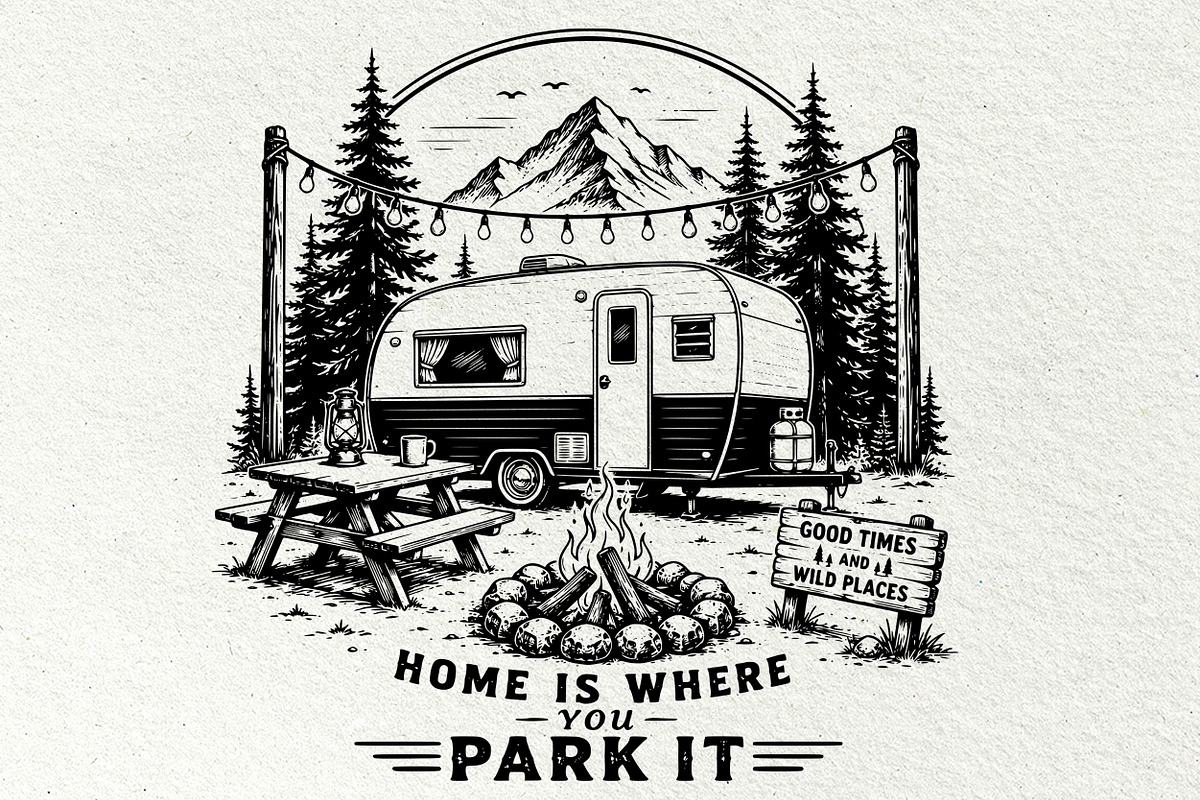 Camping Scenes Adventure Graphics, a Sport Illustration by DENIDigitalArtSudio (Photo 7 of 8)