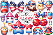 Cute kawaii 4th of July Sublimation, a Seasonal Illustration by RobertsArt (Thumbnail 1 of 7)