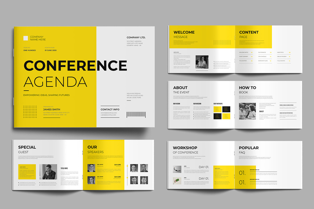 Conference Agenda Template, a Brochure Template by MightyDesign (Photo 1 of 8)